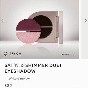 Rose Inc. satin & shimmer eyeshadow duet satin plum lavender shimmer